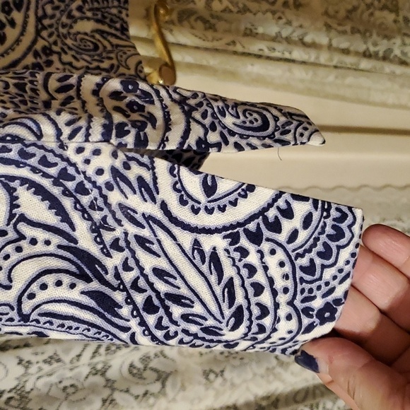 Tommy Hilfiger Paisley Blue Dress Size 8 - Picture 4 of 8